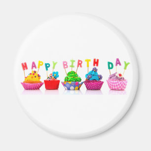 Magdalenas del feliz cumpleaños - imán