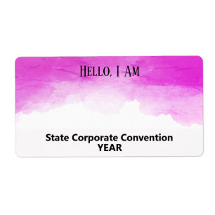 Magenta acuarela Personalizado Grupo Etiqueta de n