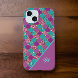 Magenta escalas de sirena rosa y Verde azulada con