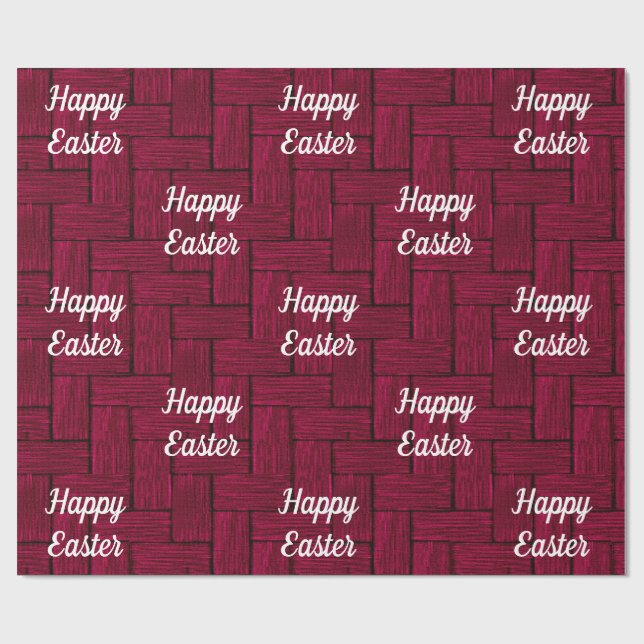 Magenta Feliz Papel de Envoltura de Pascua (Superficie plana)