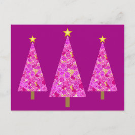 Magenta florales árboles modernos de Navidad