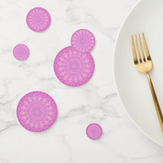 magenta rosada perilla doilies confetti