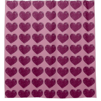 Magenta Violet Lace Look Corazones Cortinas De Duc