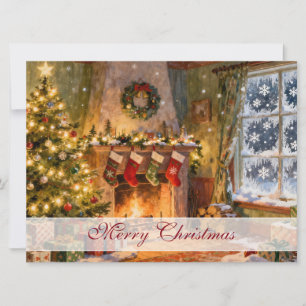 Magia de chimenea en Navidad acogedora