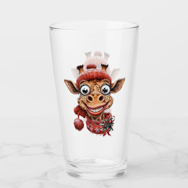 Magia de invierno con una linda jirafa personaliza (Anverso)