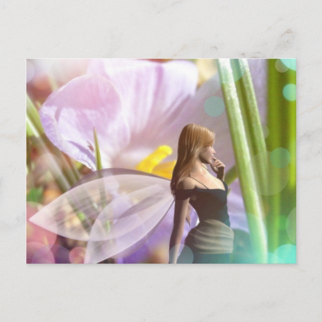 magia de jardín de hadas postal (Anverso)