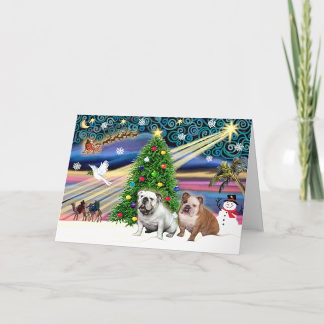 Magia de Navidad - 2 Bulldogs Ingleses (Anverso)