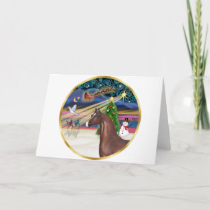 Magia de Navidad - Caballo Árabe Marrón