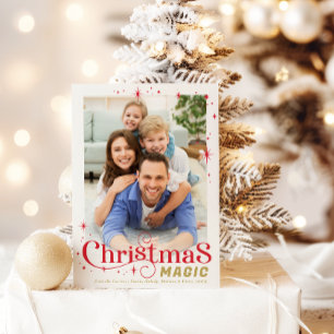 MAGIA DE NAVIDAD FOTO tipografía festiva linda roj