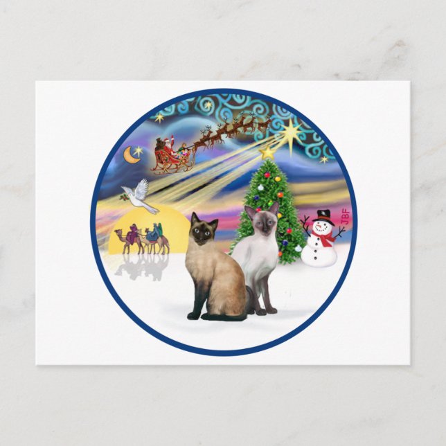 Magia de Navidad (R) - Dos gatos siameses (Anverso)