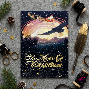 Magia de Navidad Trineo de Santa Cielo Nocturno