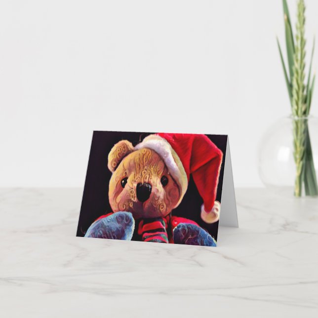 Magia de Navidades Teddy Bear Tarjeta de felicitac (Anverso)