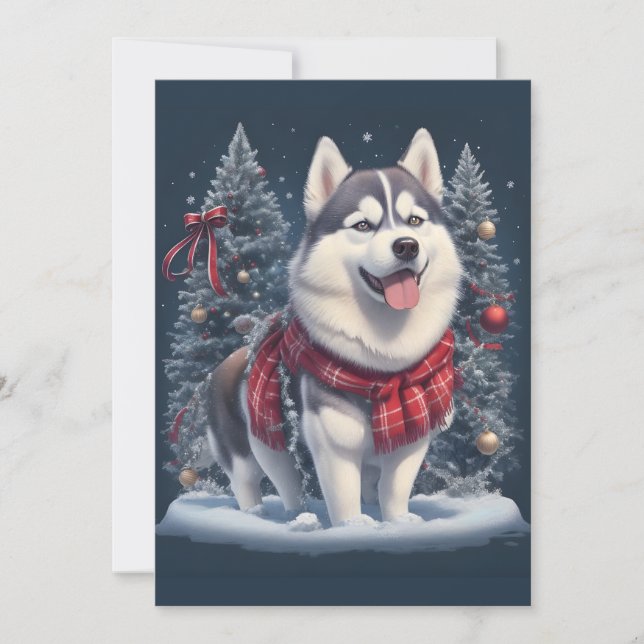 Magia de Perro Husky de Navidad Espíritu de las Fi (Anverso)