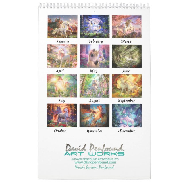 Magia del calendario Unicornios 2021 (Reverso)