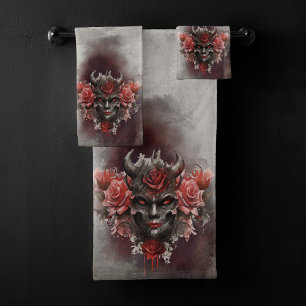 Magia Demonio de cuerno oscuro con ojos rojos br