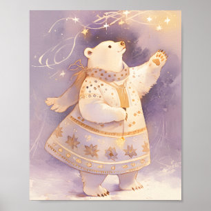 Magia Invernal del Oso Polar Arte Caprichoso par