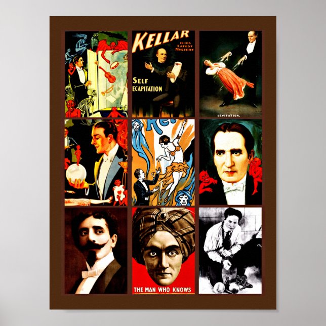 Magia mágica vintage Posters Collage (Frente)