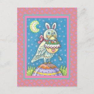 MAGIC BARN OWL CON TARJETA POSTAL DE OREJAS DE BUN