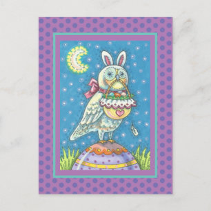 MAGIC BARN OWL & EASTER BASKET, TARJETA POSTAL DE
