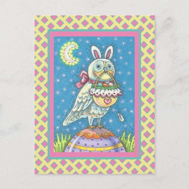 MAGIC BARN OWL & EASTER BASKET, TARJETA POSTAL DE  (Anverso)