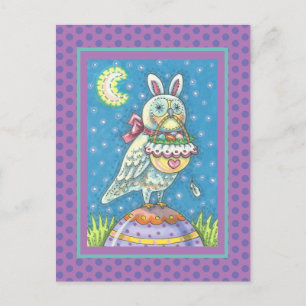 MAGIC BARN OWL & EASTER BASKET, TARJETA POSTAL DE