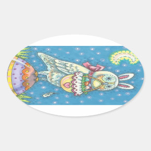 MAGIC BARN OWL & EASTER HUEVE BASKET, PEGATINAS DE
