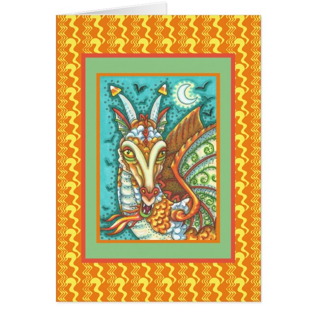 MAGIC CANDY CORN DRAGON, HALLOWEEN FANTASY CARTA (Frente)