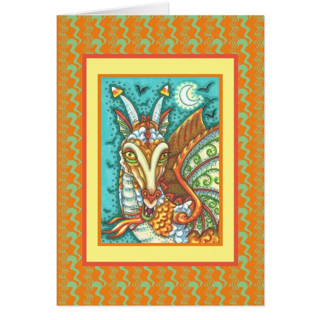 MAGIC CANDY CORN DRAGON, HALLOWEEN FANTASY CARTA (Frente)