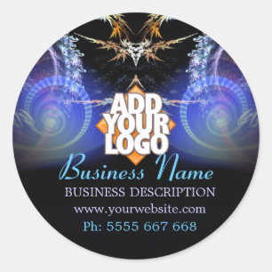 Magic Fractal Shower con Logo Business Pegatina