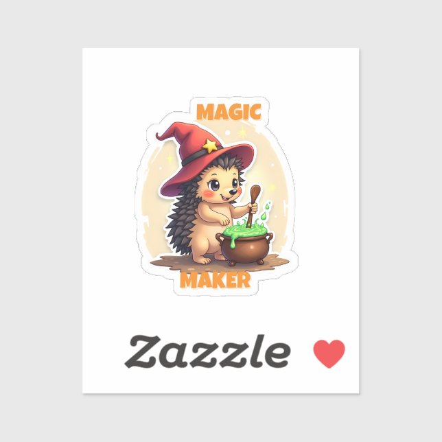 Magic Maker - Pegatina Cute Hedgehog (Hoja)