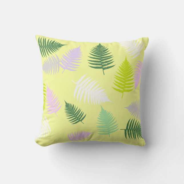 Magic Pastel Fern deja el Cojín decorativo Cushion (Anverso)