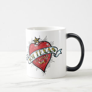 Mágica ¡801 Tejas, le amamos! taza de café
