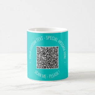 Mágica Agrega tu código QR Taza de texto personalizado El