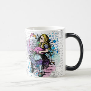 Mágica Alicia en taza morphing del país de las maravilla