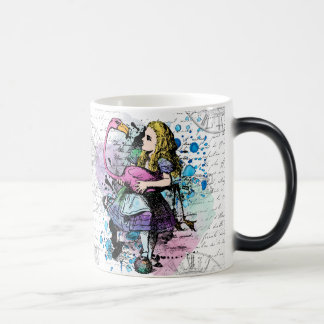 Mágica Alicia en taza morphing del país de las maravillas