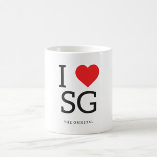 Mágica Amo la taza del SG del corazón de Singapur el   I