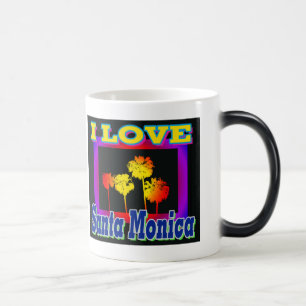 Mágica Amo las palmeras de Santa Mónica en la taza del bo