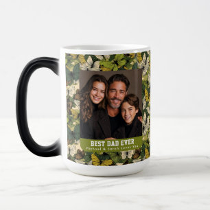 Mágica Camuflaje de mariposa floral Taza del día del padr