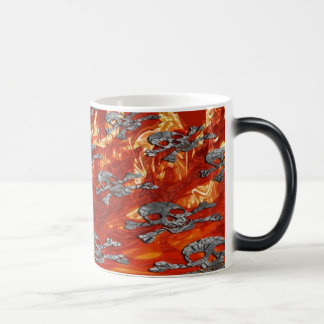Mágica Cráneo y taza activados calor de la bandera pirata