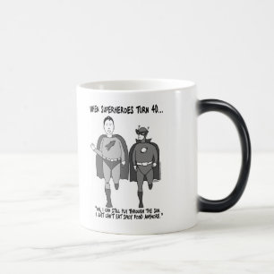Mágica Cuando los super héroes dan vuelta a la taza