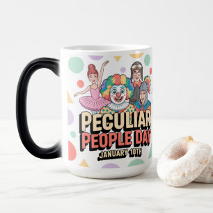 Mágica Día de la Gente Peculiar Taza Morfante