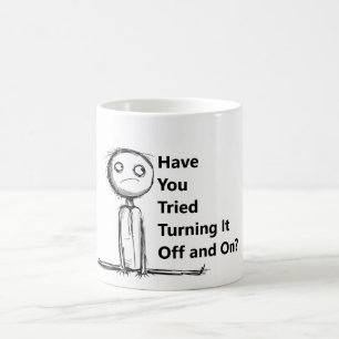 Mágica Divertida taza para un chico de TI