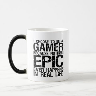 Mágica Elijo ser una taza divertida del videojugador
