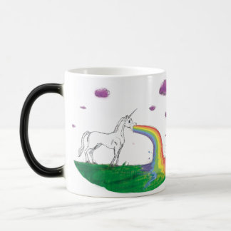 Mágica Fabuloso arcoiris tocando la taza de unicornio