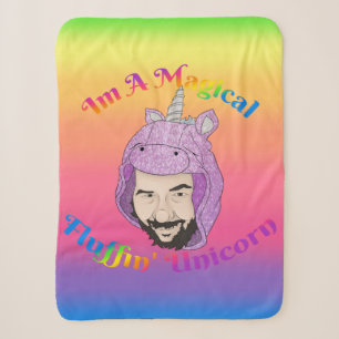 Mágica flúffin unicornio manta Sherpa pequeña