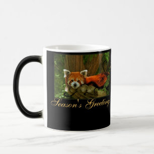 Mágica La naturaleza de la panda roja sazona la taza del