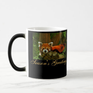 Mágica La naturaleza de la panda roja sazona la taza del
