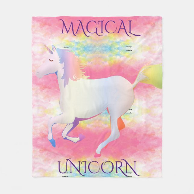 MÁGICA manta de lana UNICORN. (Anverso)