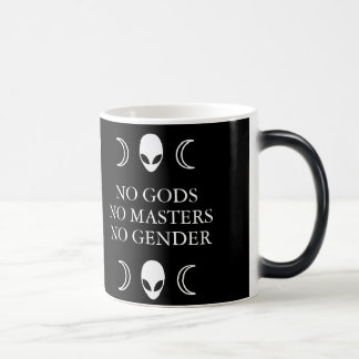 Mágica NINGUNOS DIOSES NINGUNOS AMOS NINGUNA taza del