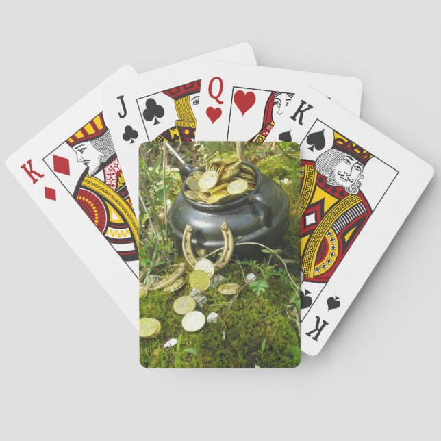 "¡Mágica olla de oro!" Cartas de póquer (Reverso)